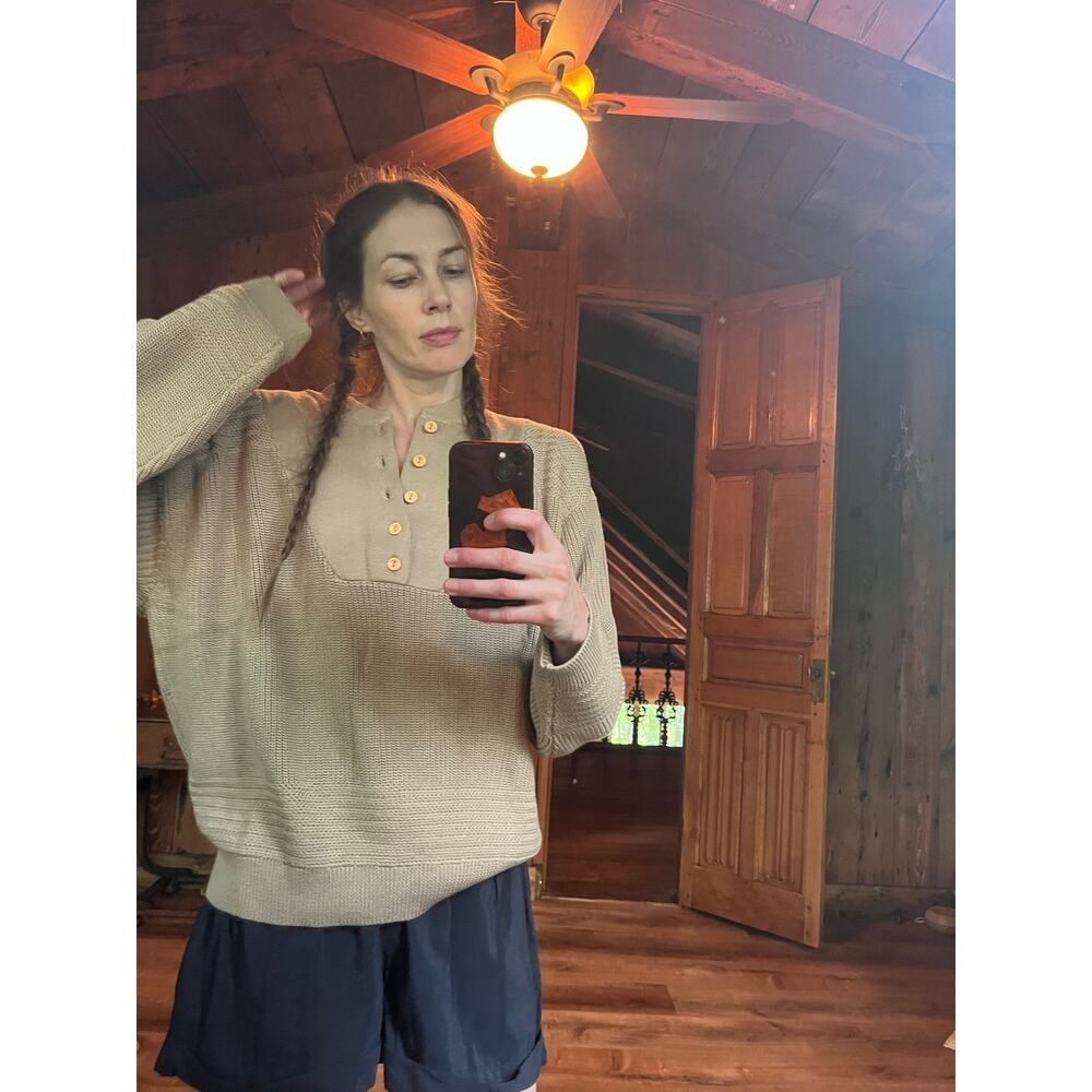 NA NIN Bud Pima Cotton Striped Henley (Latte) - Picture 3 of 10
